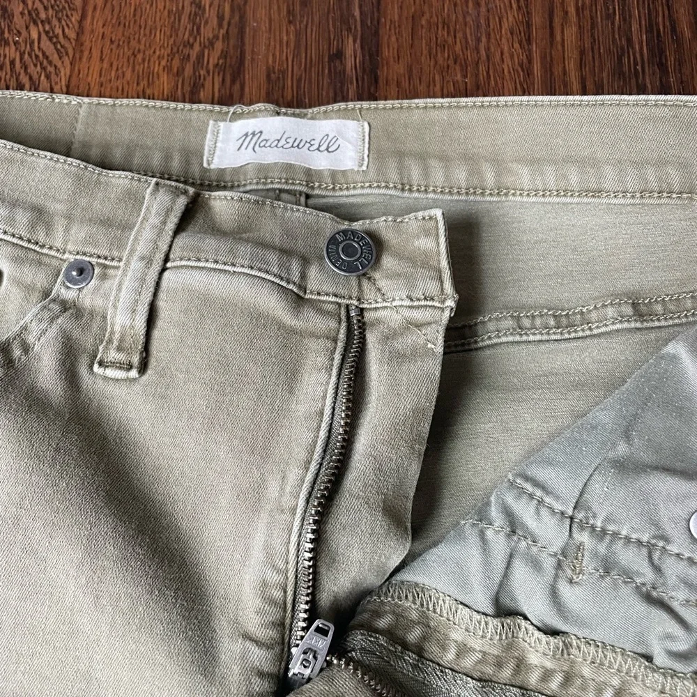 Madewell light green 9” high rise skinny jeans